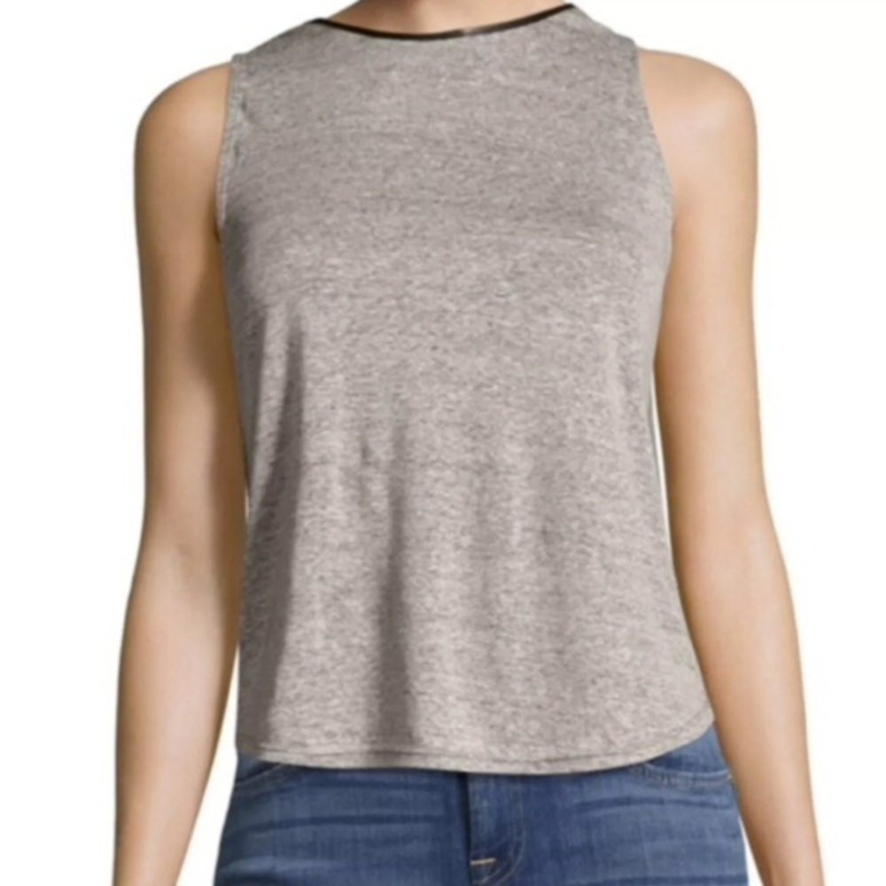 NWT Alice + Olivia $188 Cassie Crop Top XS Gray